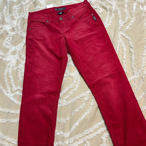 Silver Jeans Suki Corduroy Pants W-28 L-31 NWT - Picture 1 of 6